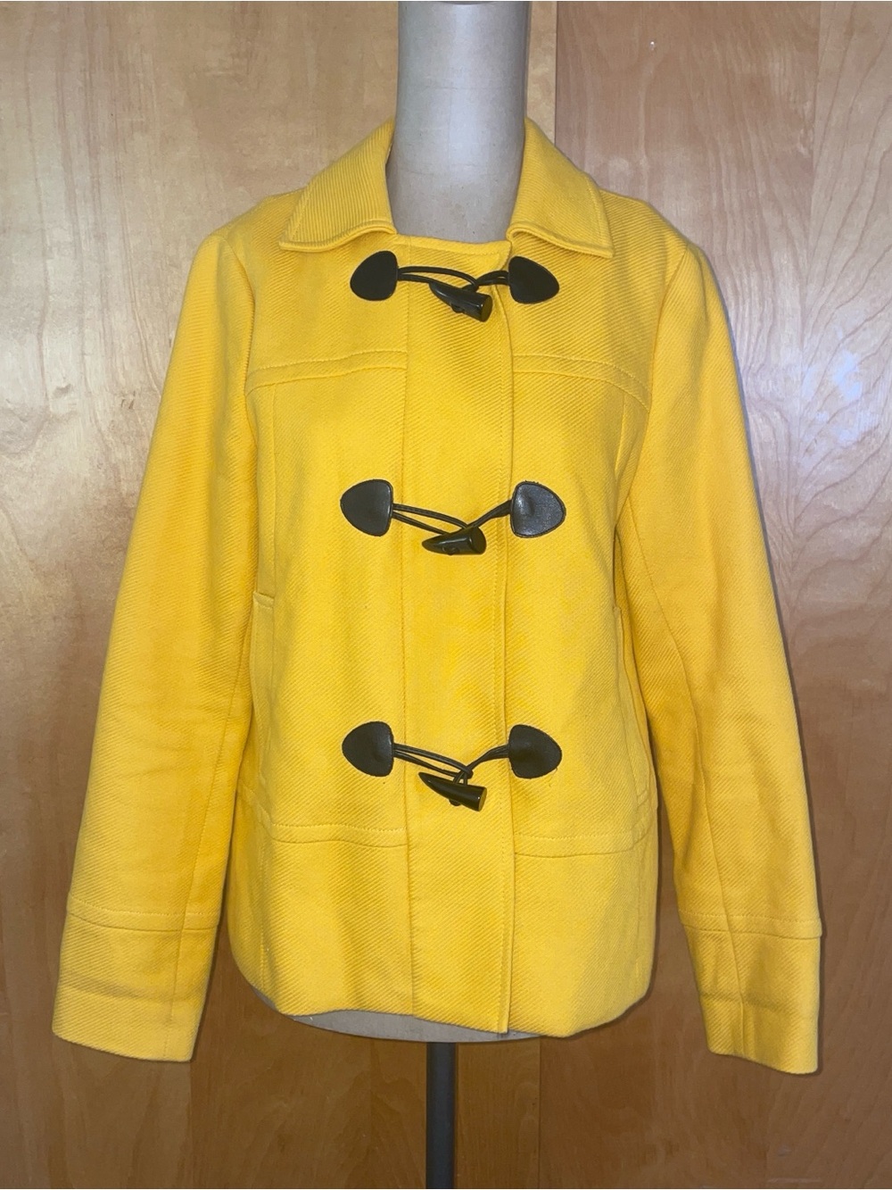 Banana Republic Yellow Toggle Pea Coat